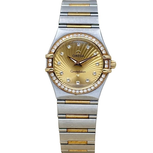 Omega Constellation Ladies Factory Diamond Bezel Yellow Gold Ref 111.25.26.60.58.001