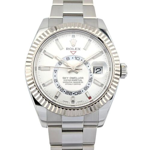 Rolex 326934 Sky-Dweller White Dial 42mm Box & Papers