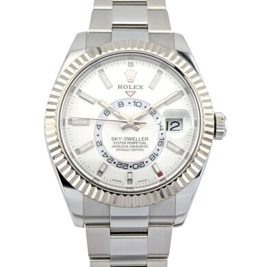 Rolex 326934 Sky-Dweller White Dial 42mm Box & Papers