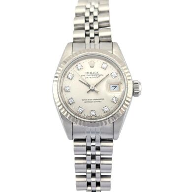 Rolex 69174G Lady-Datejust Silver Diamond Dial