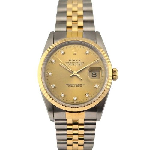 Rolex 16233G Datejust 36 Diamond Dial 36mm