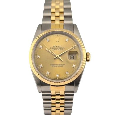 Rolex 16233G Datejust 36 Diamond Dial 36mm