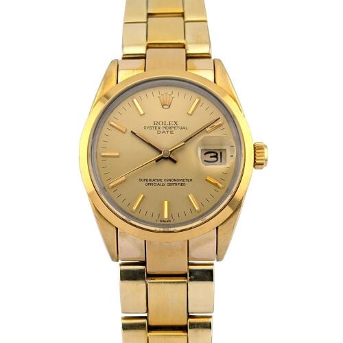 Rolex 15505 Oyster Perpetual Date Gold-Plated 34mm