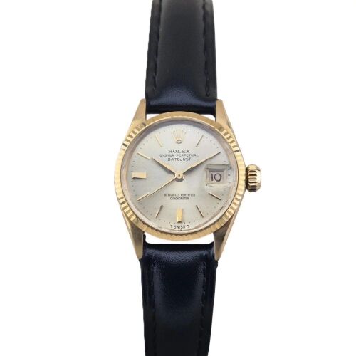 Rolex 6517 Oyster Perpetual Lady Date 18k Yellow Gold