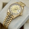 Rolex Lady-Datejust 26 Champagne Diamond 18K Yellow Gold President Ref 69178 - 7