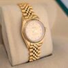 Rolex 76198G Oyster Perpetual 18k Gold Champagne Diamond Dial - 2