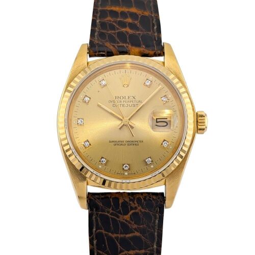 Rolex 16018 Datejust 36 Champagne Diamond Dial