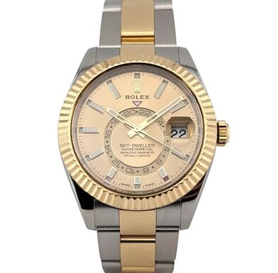 Rolex 326933 Sky-Dweller Two Tone Champagne 42mm 2020 Box & Papers
