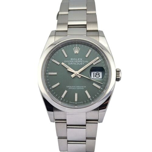 Rolex 126200 Datejust 36 Mint Green 36mm 2022 Box & Papers