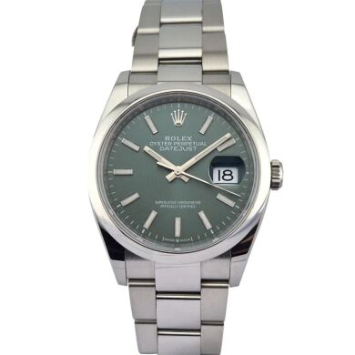 Rolex 126200 Datejust 36 Mint Green 36mm 2022 Box & Papers