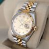 Rolex 16233G Datejust 36 Champagne Diamond Dial - 3