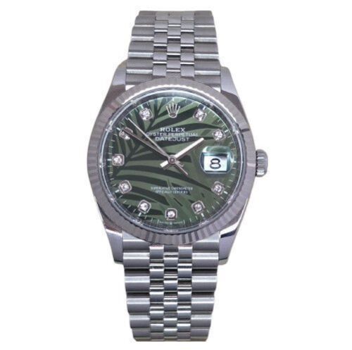 Rolex Datejust 36 Rare Palm Motif Diamond Discontinued 126234