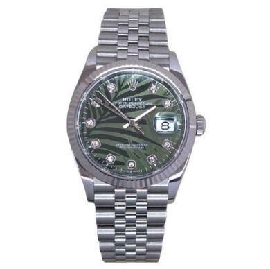 Rolex Datejust 36 Rare Palm Motif Diamond Discontinued 126234
