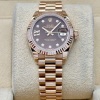 Rolex Lady-Datejust 28 18K Rose Gold President Chocolate Diamond Star - 7