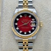 Rolex Lady-Datejust 26 Red Vignette Dial Ref 69173G - RARE! - 3