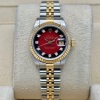 Rolex Lady-Datejust 26 Red Vignette Dial Ref 69173G - RARE! - 4