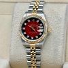 Rolex Lady-Datejust 26 Red Vignette Dial Ref 69173G - RARE! - 5