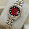 Rolex Lady-Datejust 26 Red Vignette Dial Ref 69173G - RARE! - 6