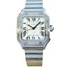 Cartier Santos De Cartier Medium White W4SA0005 FACTORY BEZEL