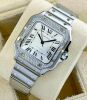 Cartier Santos De Cartier Medium White W4SA0005 FACTORY BEZEL - 4