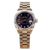 Rolex Lady-Datejust 28 18K Rose Gold President Chocolate Diamond Star