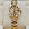 Rolex Lady-Datejust 26 Champagne String Diamond 18K Yellow Gold President Ref 69178 - 4