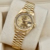 Rolex Lady-Datejust 26 Champagne String Diamond 18K Yellow Gold President Ref 69178 - 6
