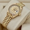 Rolex Lady-Datejust 26 Champagne String Diamond 18K Yellow Gold President Ref 69178 - 7