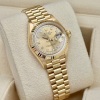 Rolex Lady-Datejust 26 Champagne String Diamond 18K Yellow Gold President Ref 69178 - 8