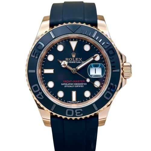 Rolex Yacht-Master 40 Oysterflex 18K Rose Gold Ref 116655