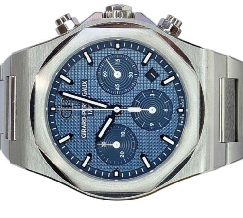 Girard Perregaux Laureato Chronograph 42mm Blue, 2018 Box and Papers