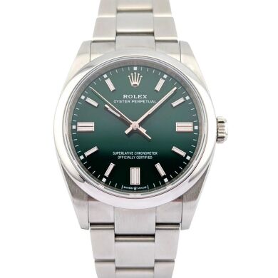 Rolex 126000 Oyster Perpetual 36 Green Dial Box & Papers
