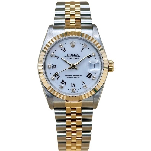 Rolex Datejust 31 White Buckley Diamond Dial Ref 68273