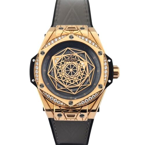 Hublot 465.OS.7048.VR.1204.MXM20 One Click Sang King 18k Gold Diamonds 39mm 2021 Box & Papers