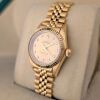 Rolex 76198G Oyster Perpetual 18k Gold Champagne Diamond Dial - 3