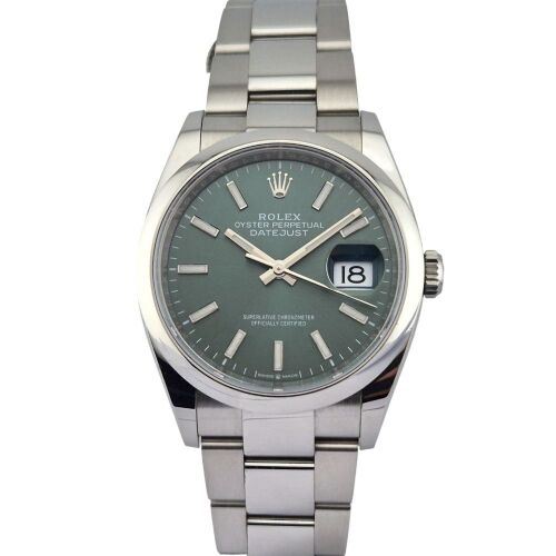 Rolex 126200 Datejust 36 Mint Green 2022 Box & Papers
