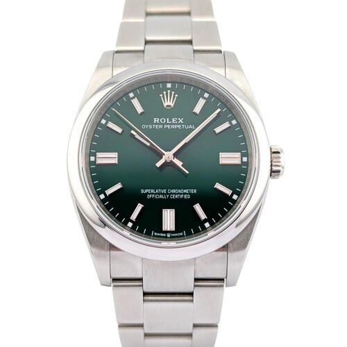 Rolex 126000 Oyster Perpetual 36 Green Dial 2023 Box & Papers