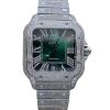 Cartier Santos Large Custom Diamond Set