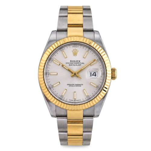Rolex Datejust 41MM 126333 Steel Yellow Gold Silver Dial