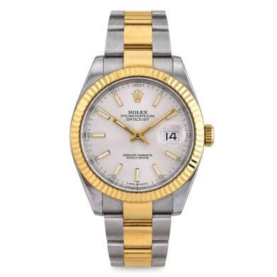 Rolex Datejust 41MM 126333 Steel Yellow Gold Silver Dial