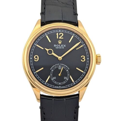 Rolex 52508 1908 18k Yellow Gold Intense Black Dial 39mm 2023 Box & Papers