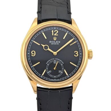 Rolex 52508 1908 18k Yellow Gold Intense Black Dial 39mm 2023 Box & Papers