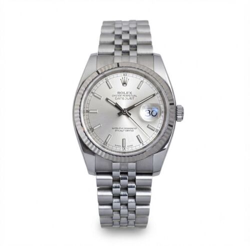 Rolex Datejust 36 Silver Index 116234 Factory Sticker