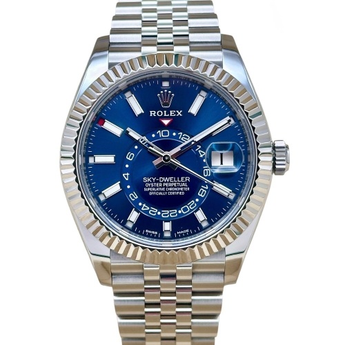 Rolex Sky-Dweller Sunburst Blue Jubilee Ref 326934 EXCELLENT!!