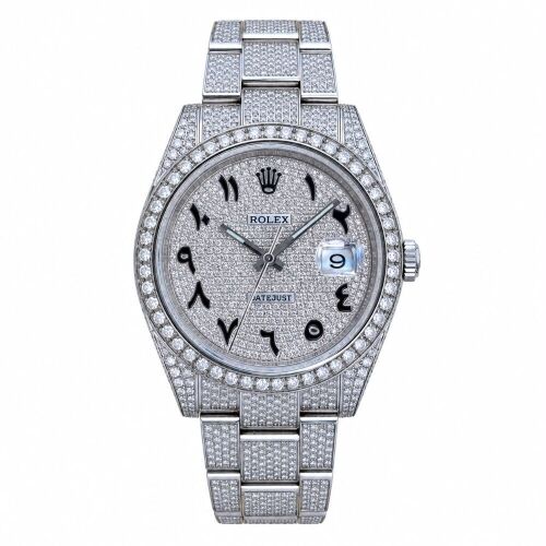 Rolex Datejust 41 Oyster Arabic Dial Custom Diamond Set