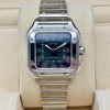 Cartier Santos Medium Steel Green Roman Dial Automatic Ref WSSA0061 - 2