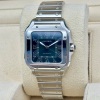 Cartier Santos Medium Steel Green Roman Dial Automatic Ref WSSA0061 - 4
