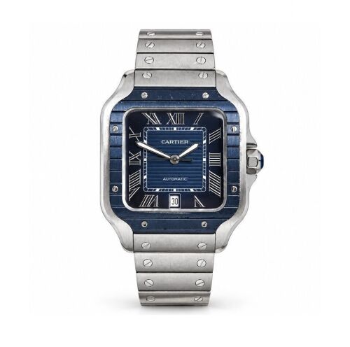 Cartier Santos De Cartier Striking Blue Bezel WSSA0048