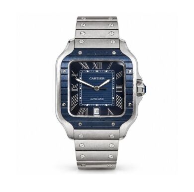 Cartier Santos De Cartier Striking Blue Bezel WSSA0048