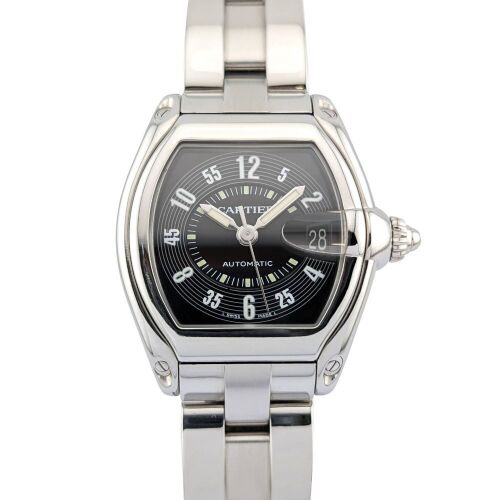 Cartier 2510 Roadster Stainless Steel Black Dial
